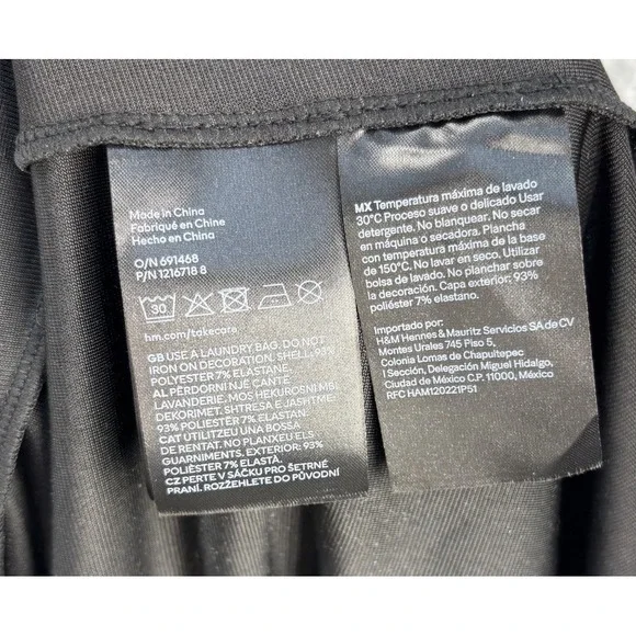 H&M Black Velour Rhinestone Strap Midi Dress Open Back Formal‎ Cocktail M - Picture 5 of 14